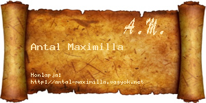 Antal Maximilla névjegykártya